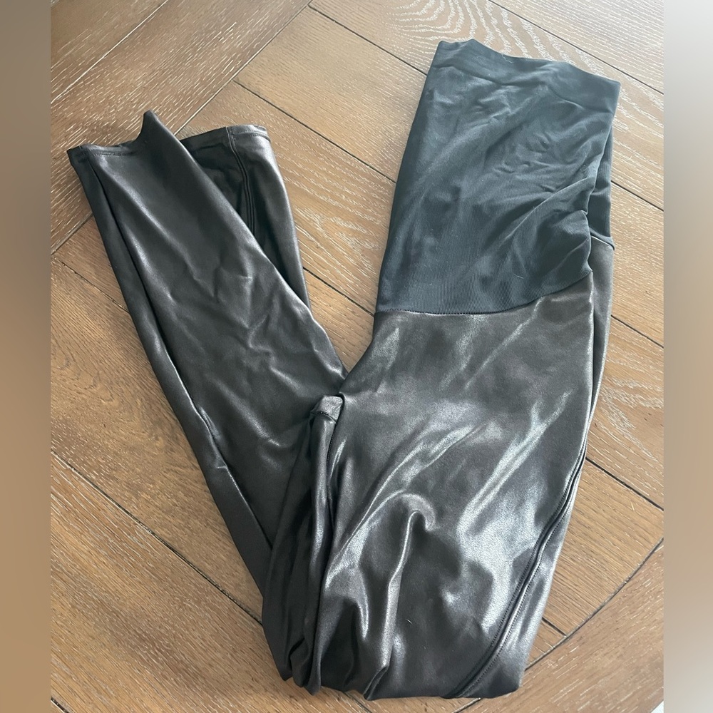 Spanx Mama Faux Leather Leggings